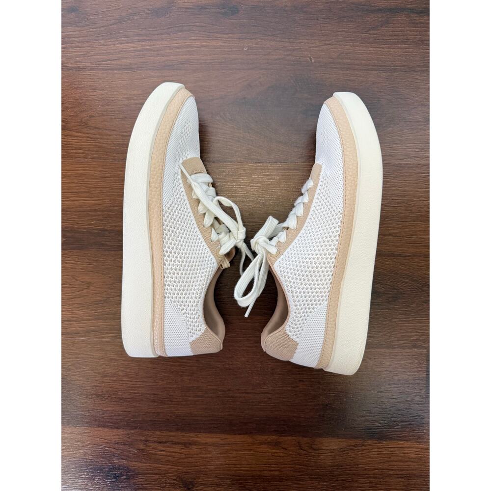 Vionic Galia Knit Sneakers White Tan Sz 7 Casual Comfort Mesh Minimalist - Picture 6 of 8